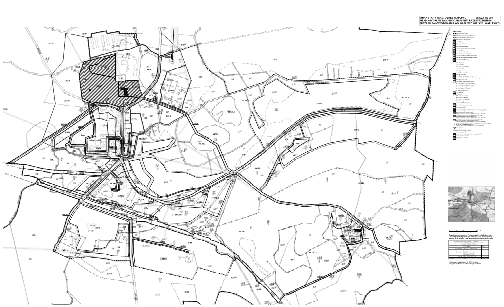 Gmina Stary Targ, Obręb Waplewo Skala 1:2 000