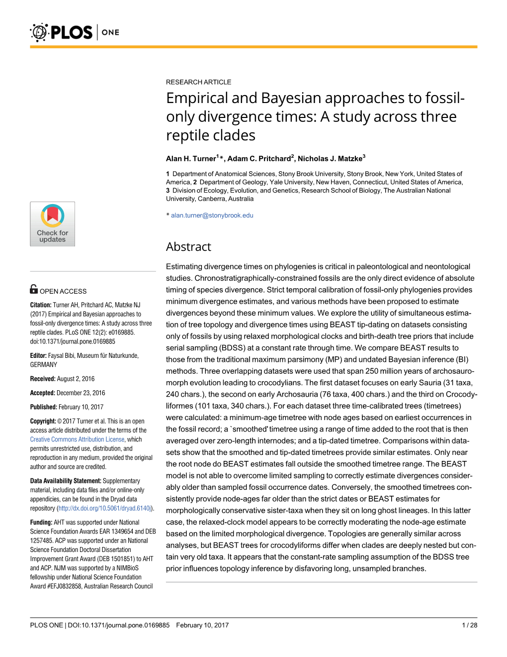 Empirical and Bayesian Approaches to Fossil-Only Divergence Times