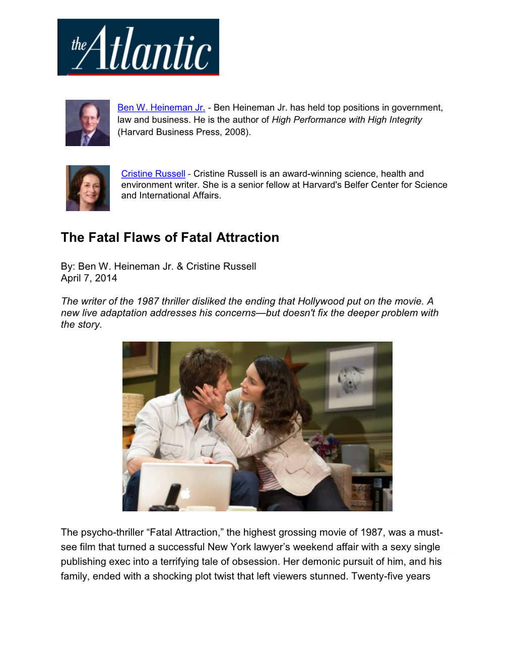 The Fatal Flaws of Fatal Attraction