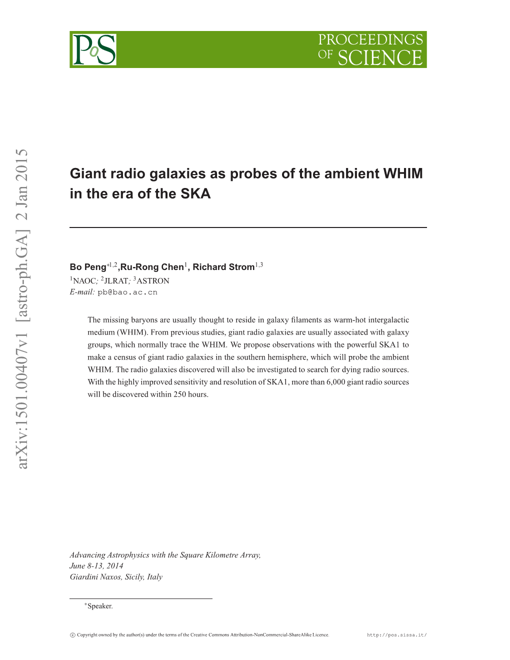 Giant Radio Galaxies As Probes of the Ambient WHIM in the Era of The