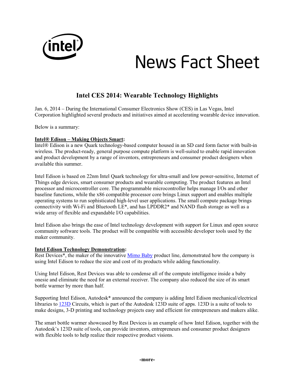 Intel CES 2014: Wearable Technology Highlights