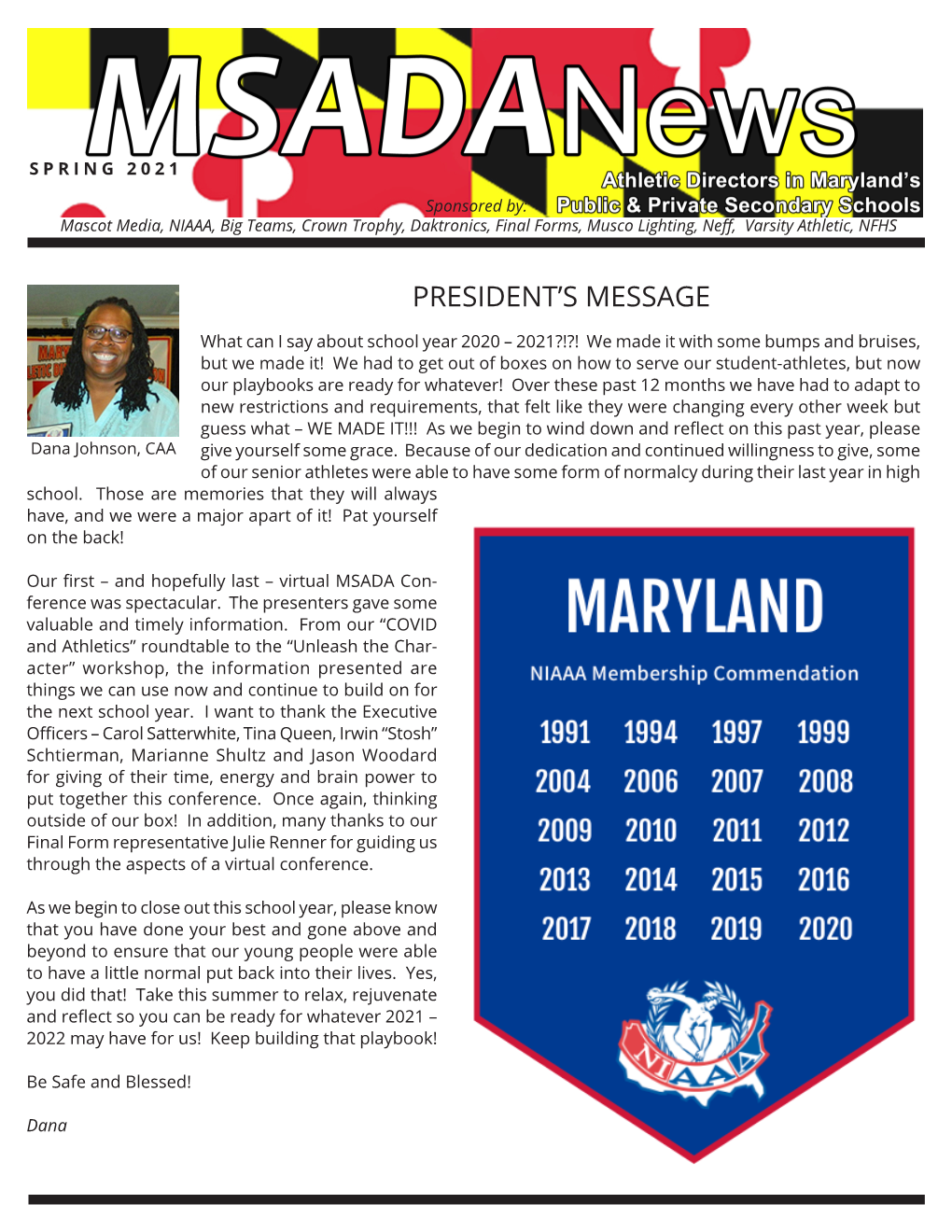 2021 MSADA Spring Newsletter