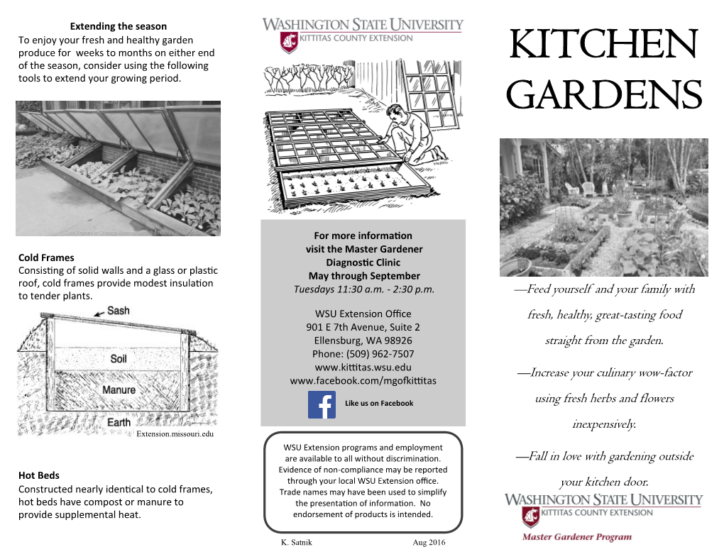 Kitchen Gardens Contain Smaller Plants, and and Garage, for Instance