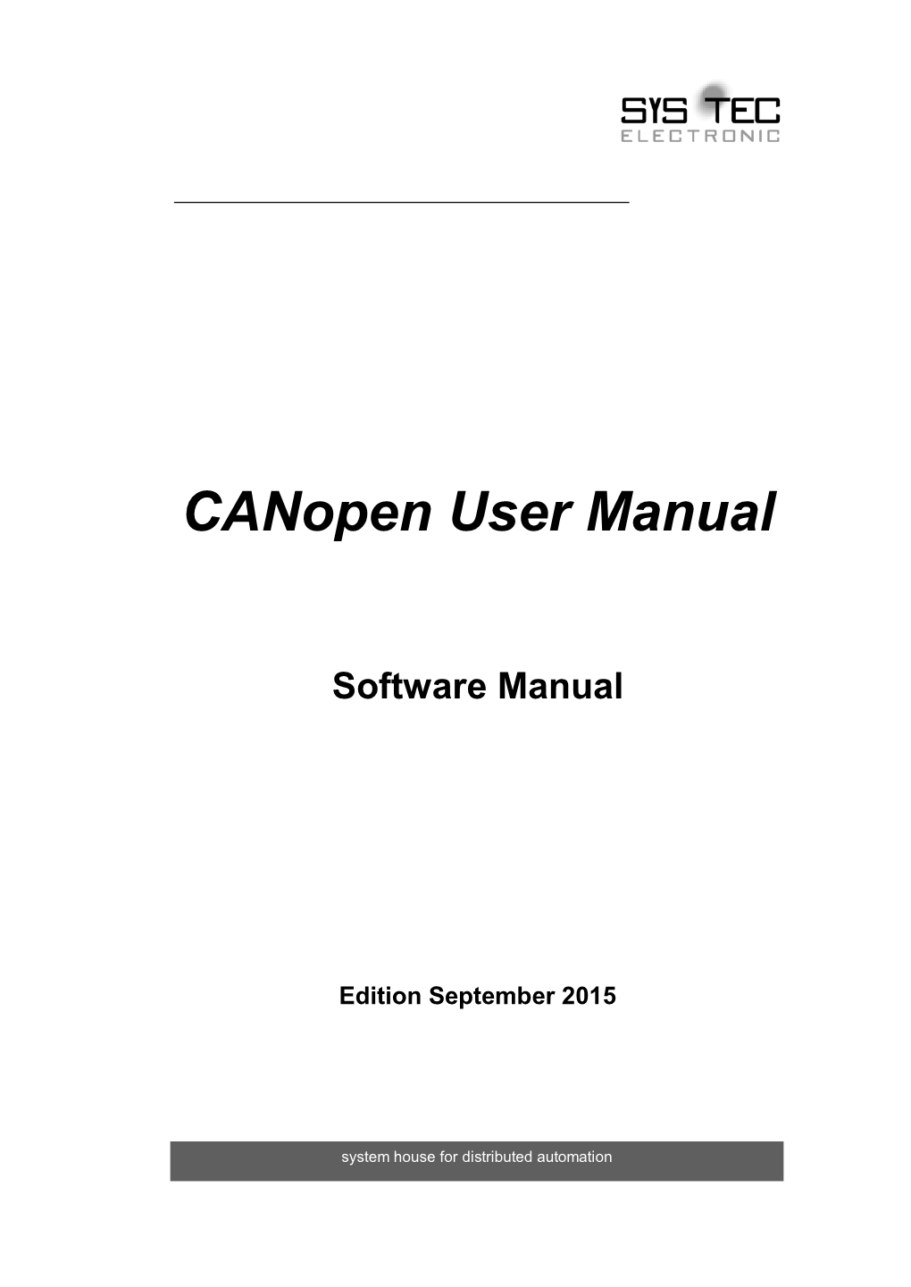 Canopen User Manual