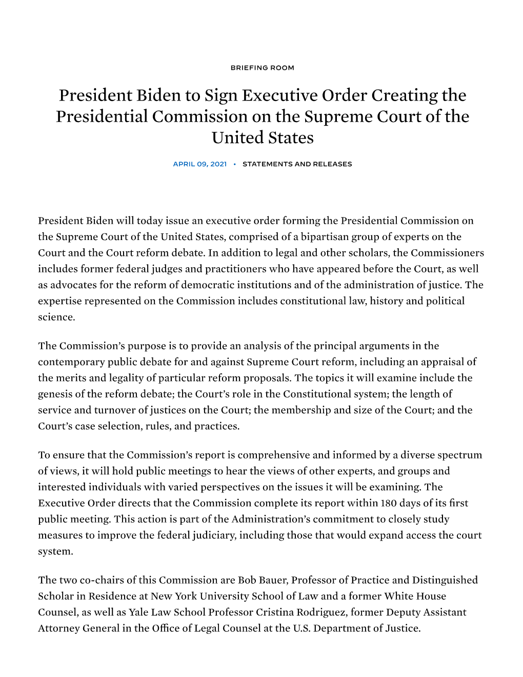 President Biden to Sign Executive Order...Of the United States The