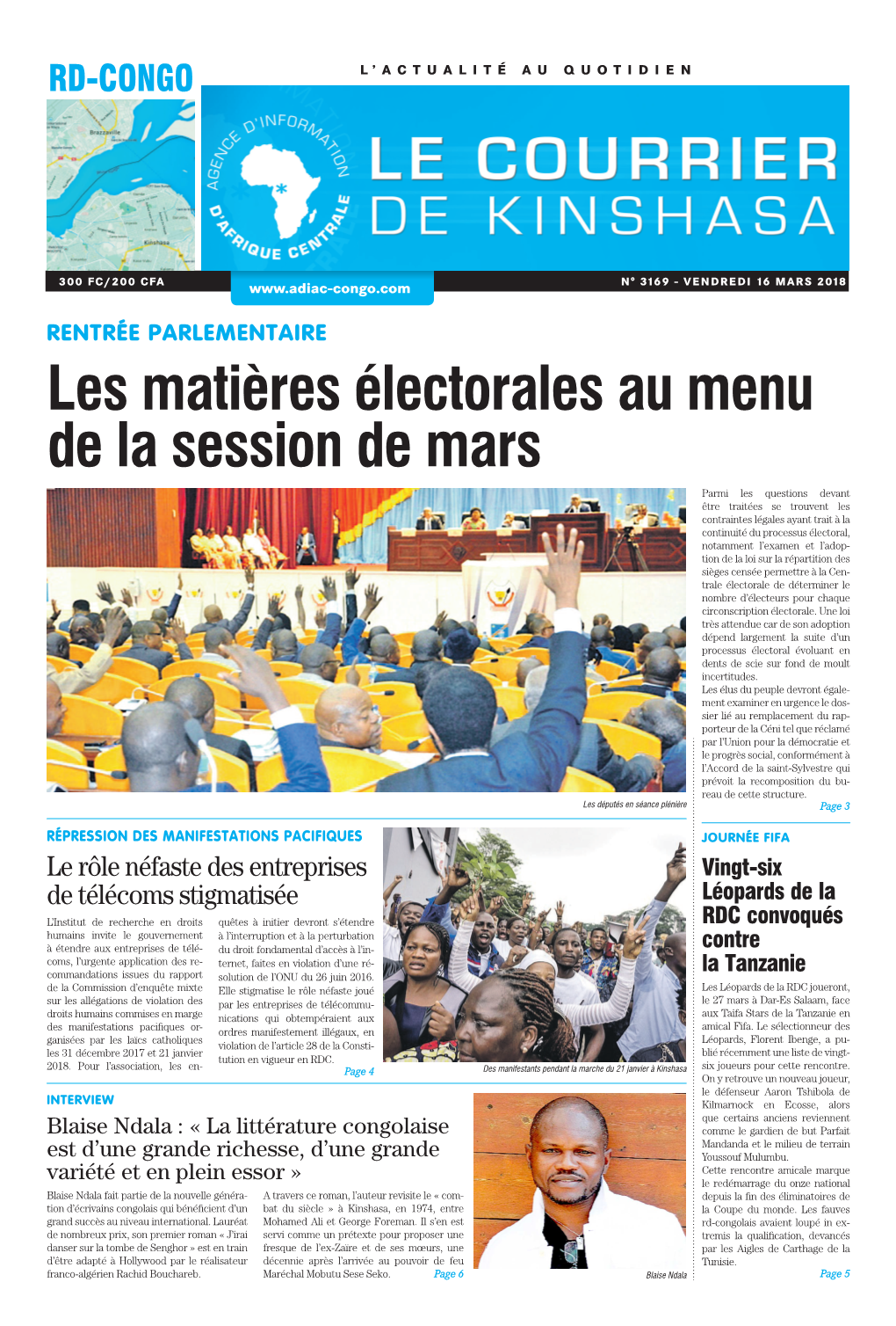 Les Matières Électorales Au Menu De La Session De Mars