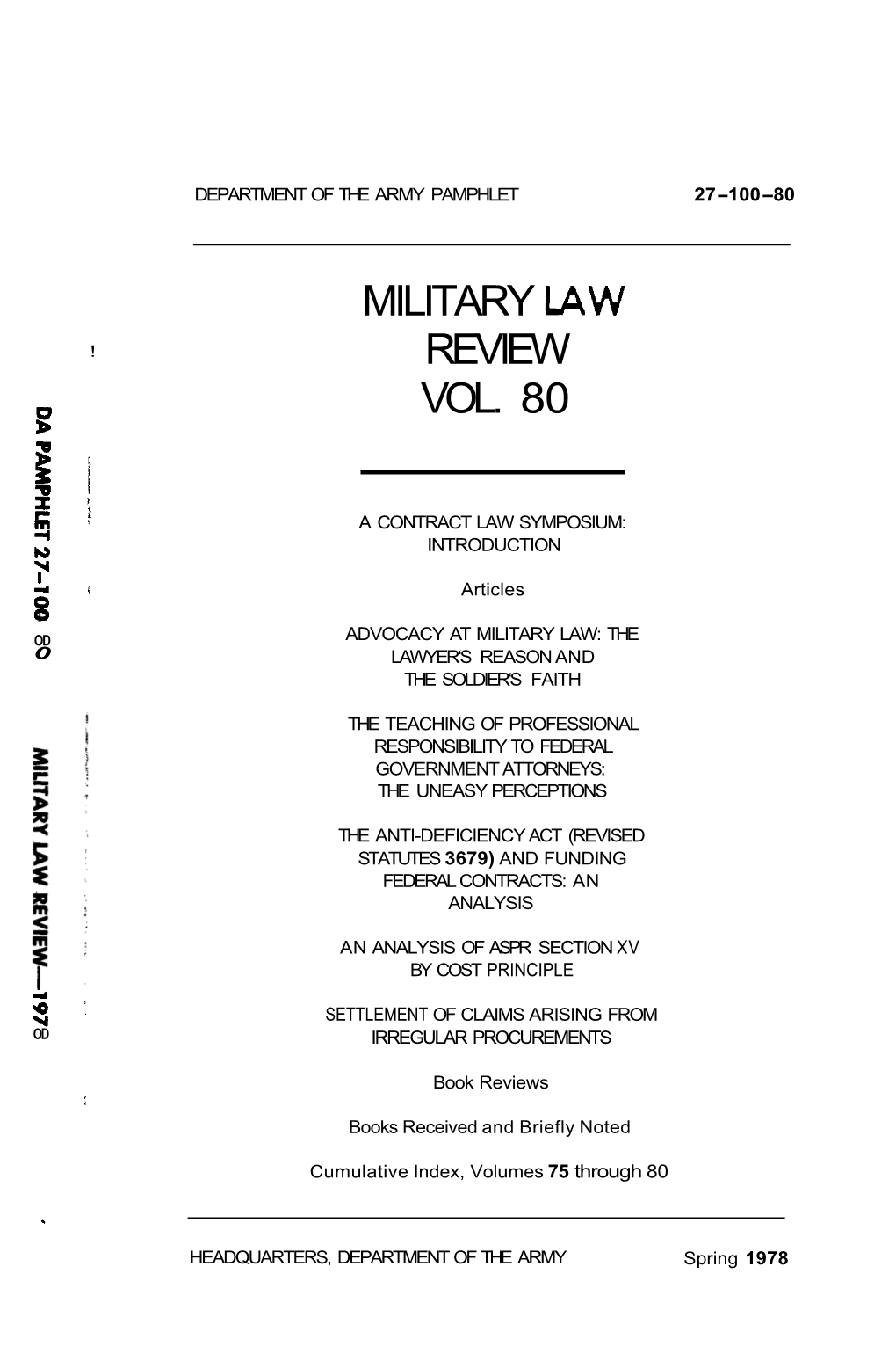 Military Law Review Vol. 80