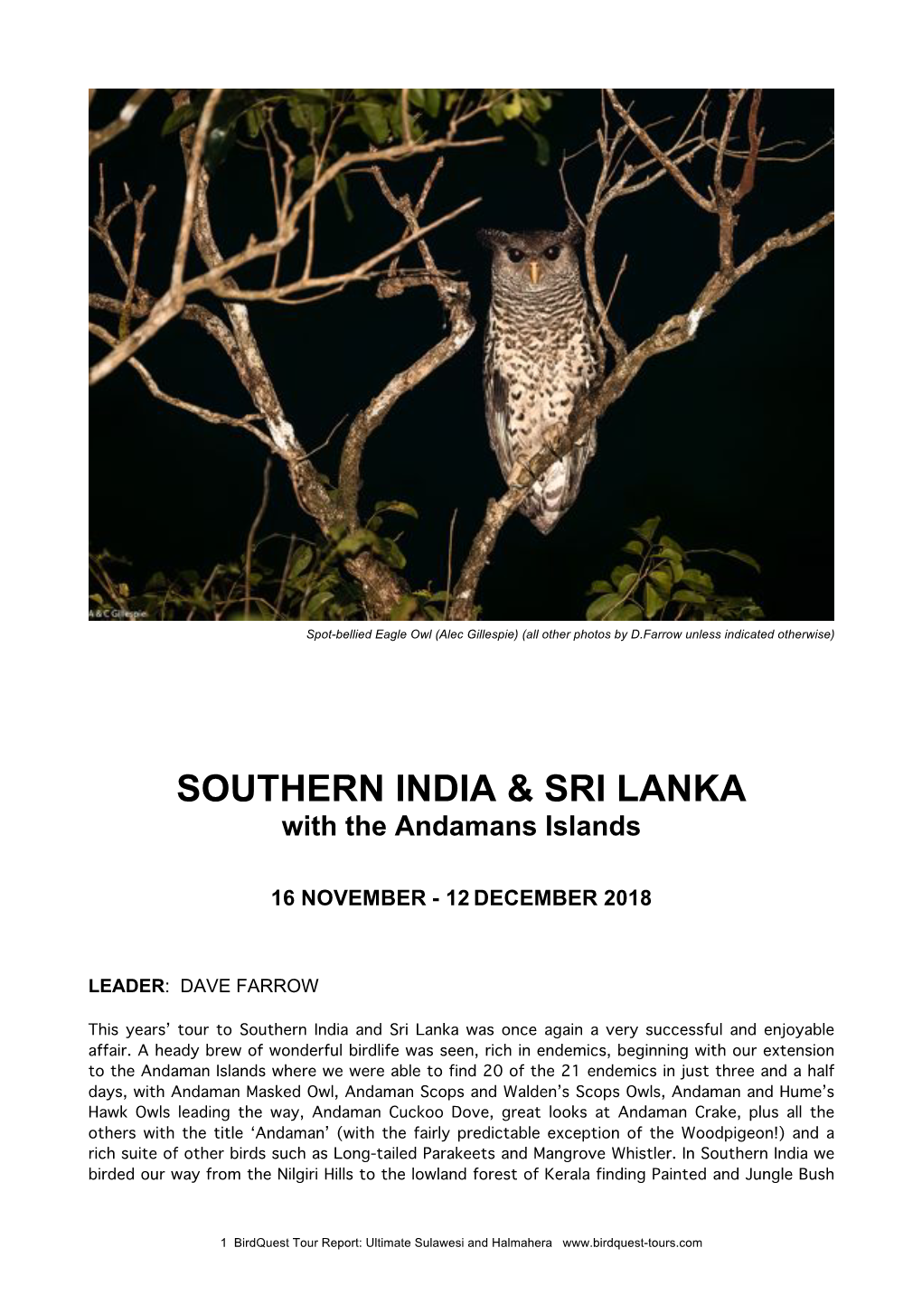 Southern India & Sri Lanka