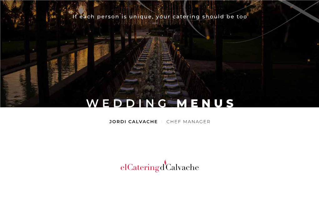 Wedding Menus