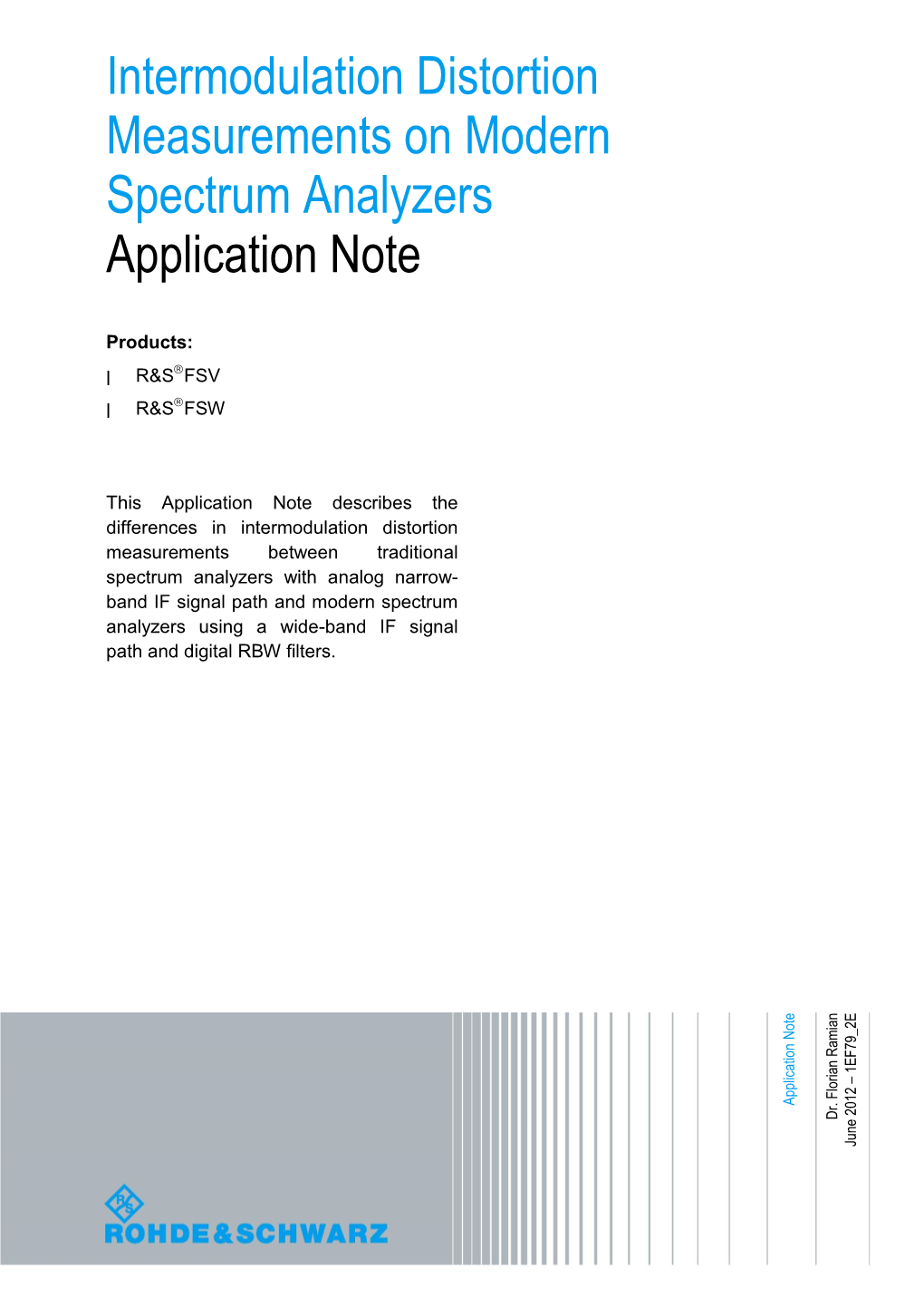 Application Note Intermodulation Distortion