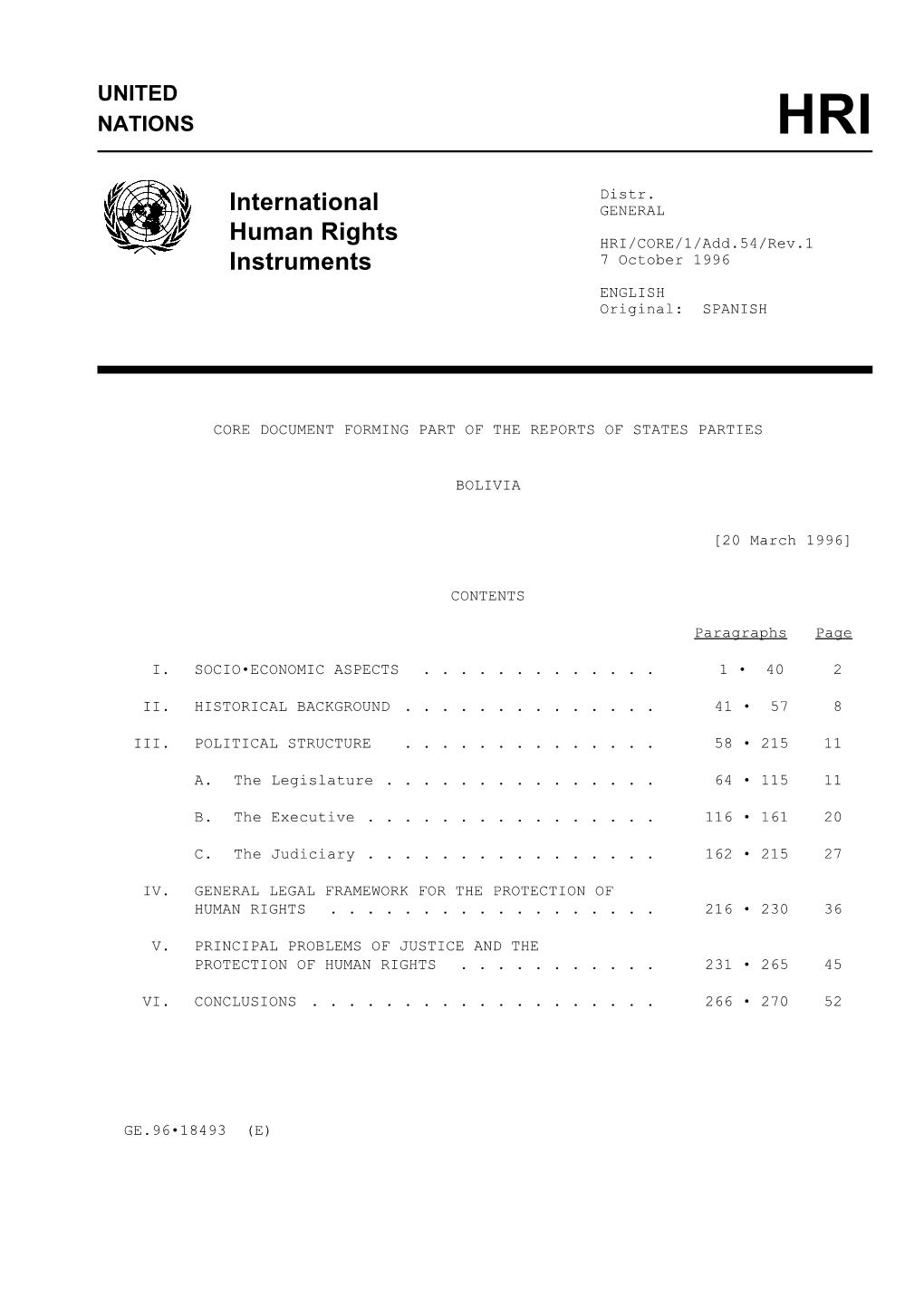 International Human Rights Instruments