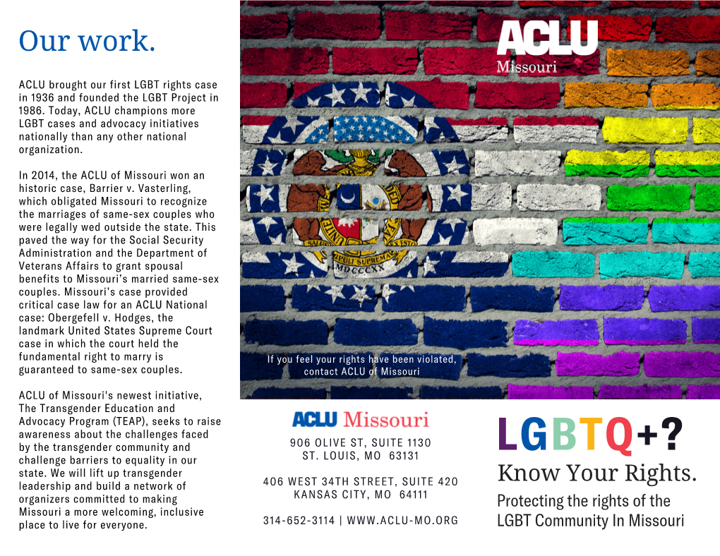 LGBT in MO: Know Your Rights