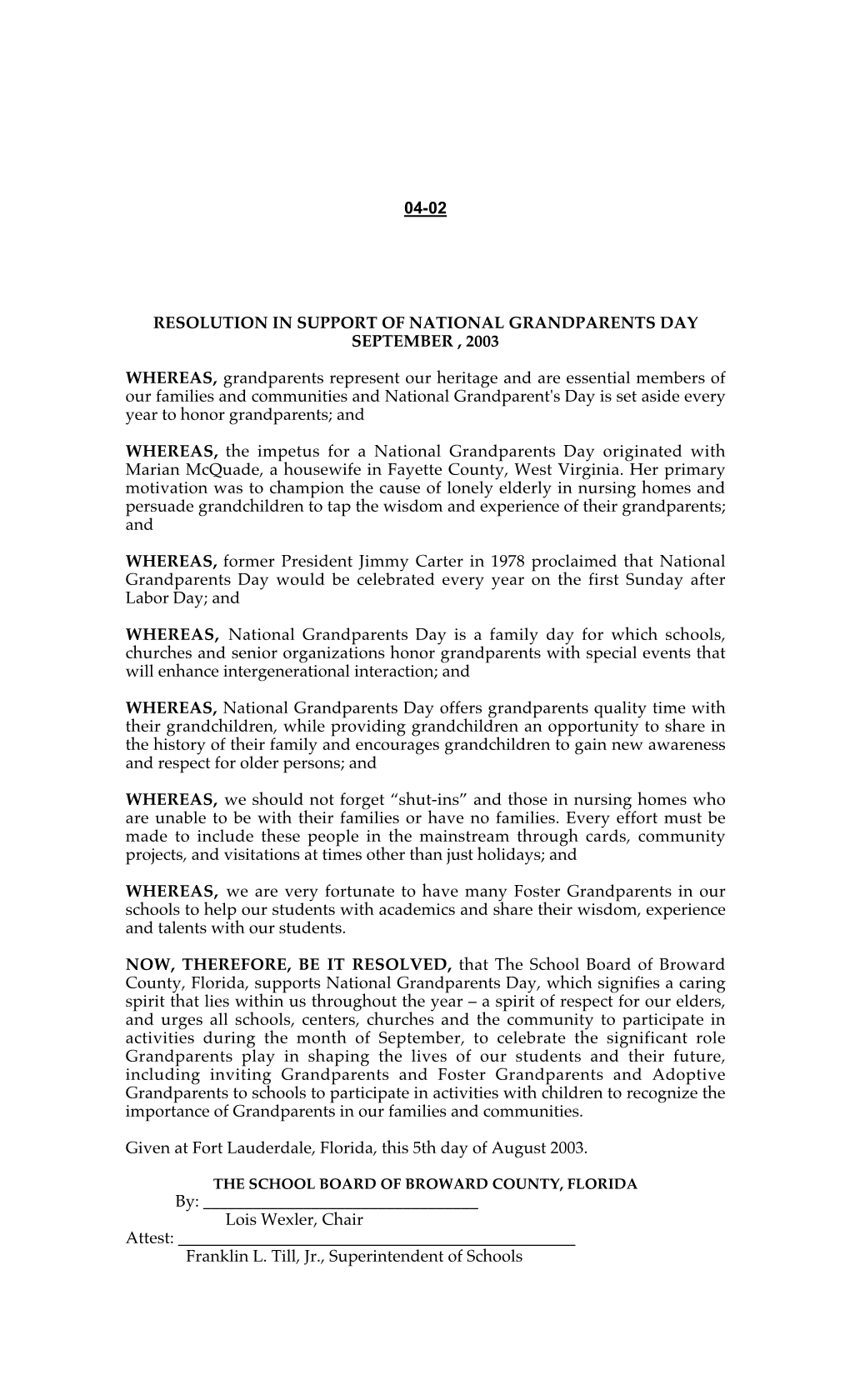 04-02 Resolution in Support of National Grandparents