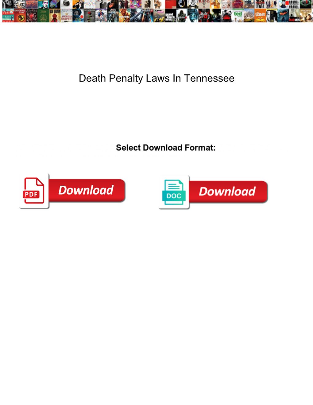 Death Penalty Laws in Tennessee