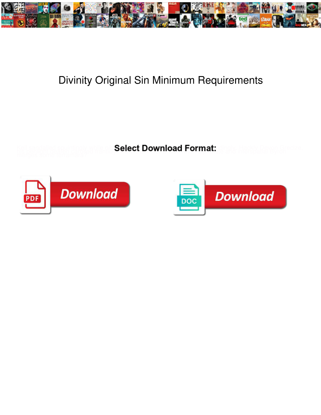 Divinity Original Sin Minimum Requirements