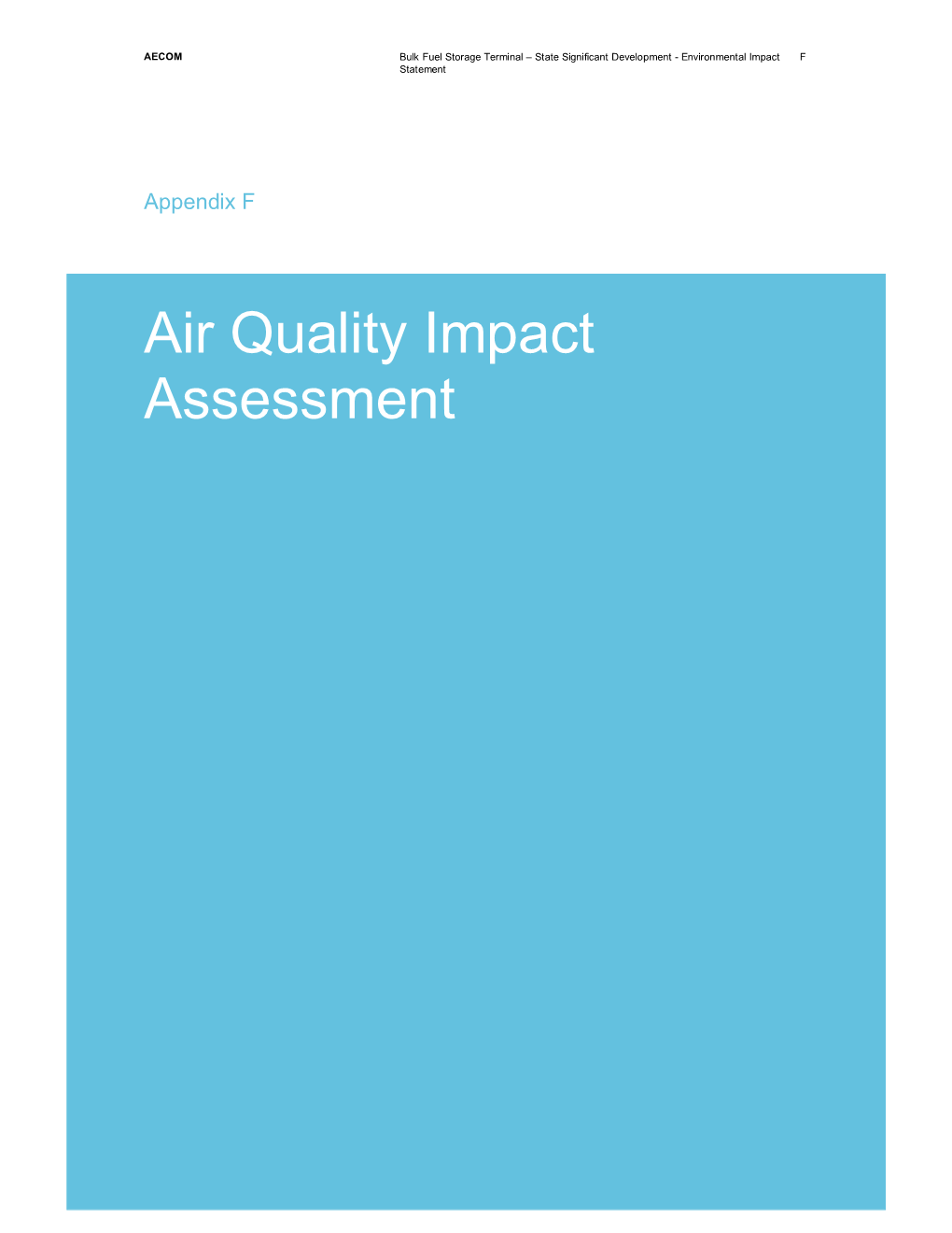 Air Quality Impact Assessment