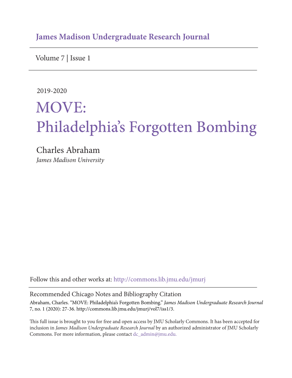 Philadelphia's Forgotten Bombing