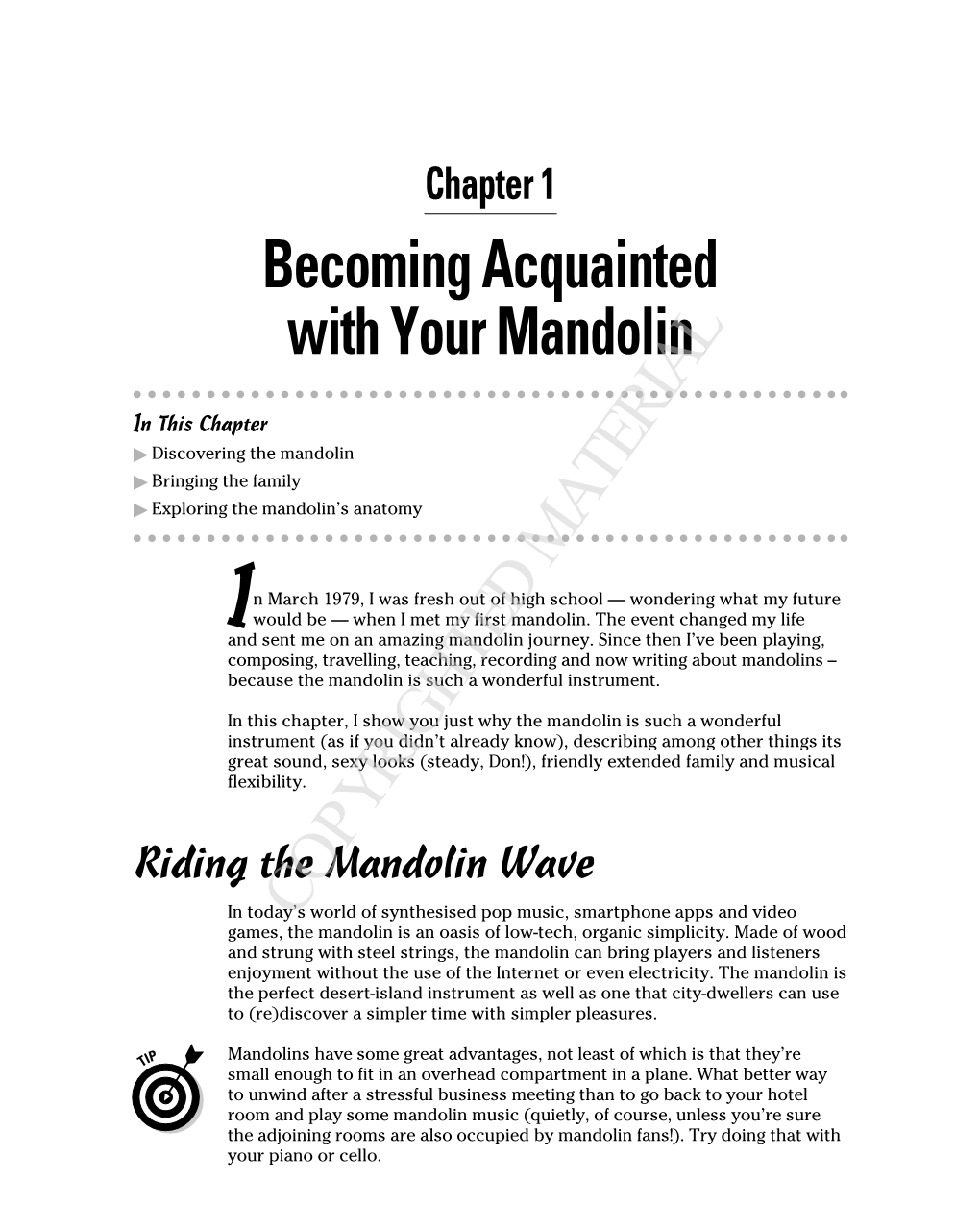 Becoming Acquainted with Your Mandolin