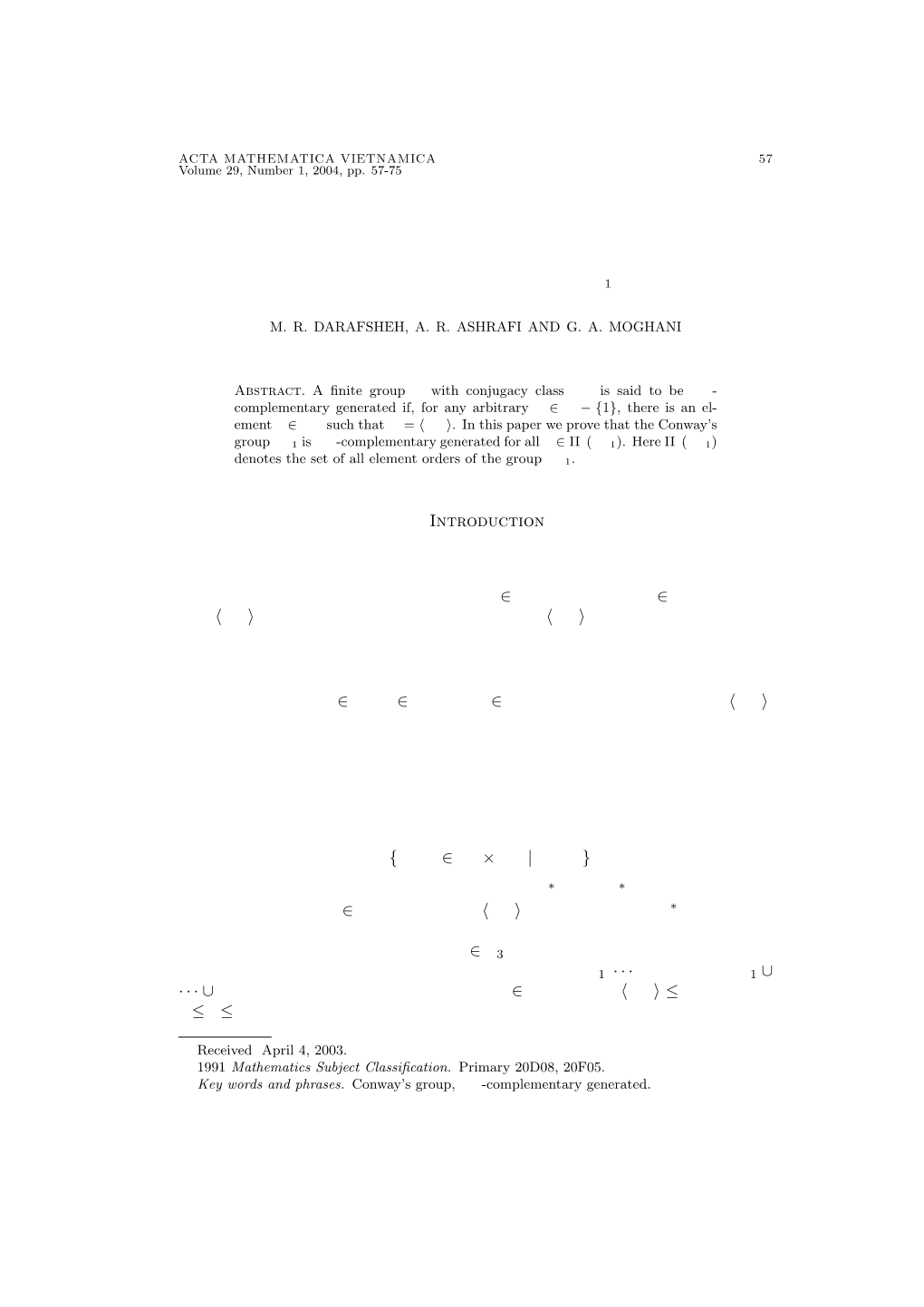 Nx-COMPLEMENTARY GENERATIONS of the SPORADIC GROUP Co1