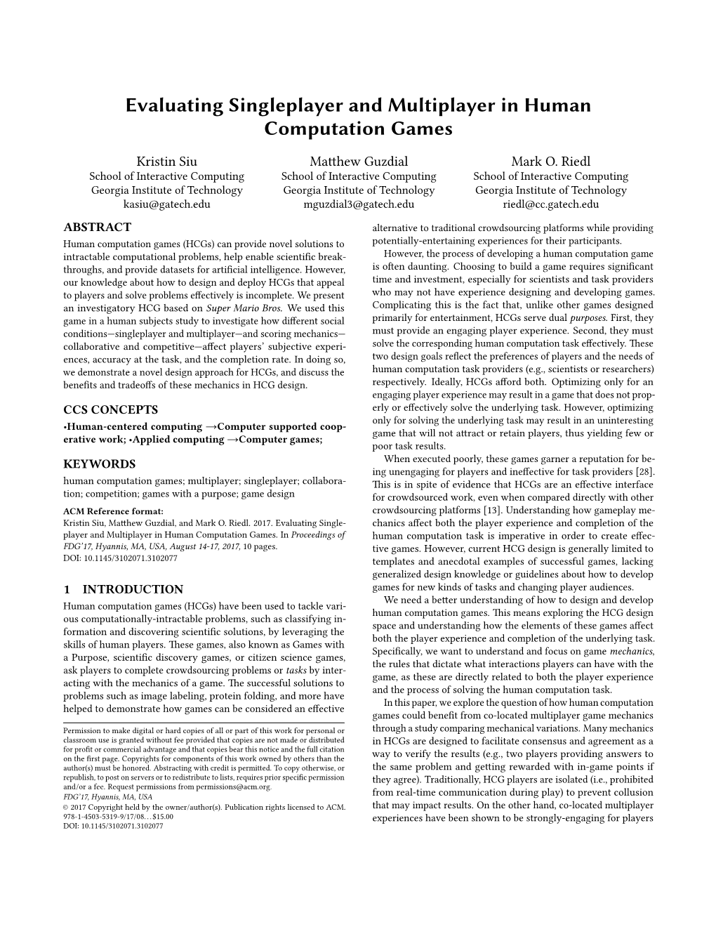 Evaluating Singleplayer and Multiplayer in Human Computation Games