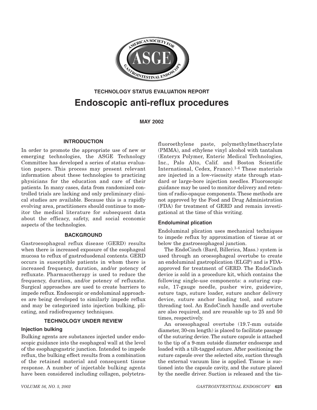 Endoscopic Anti-Reflux Procedures