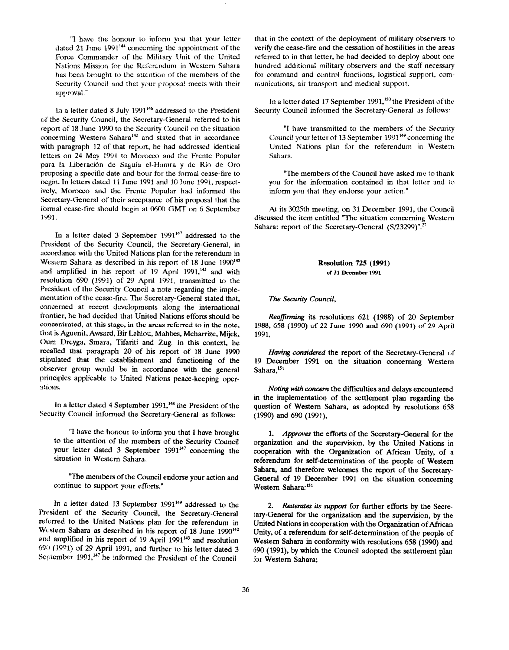 Resolution 725 (1991)