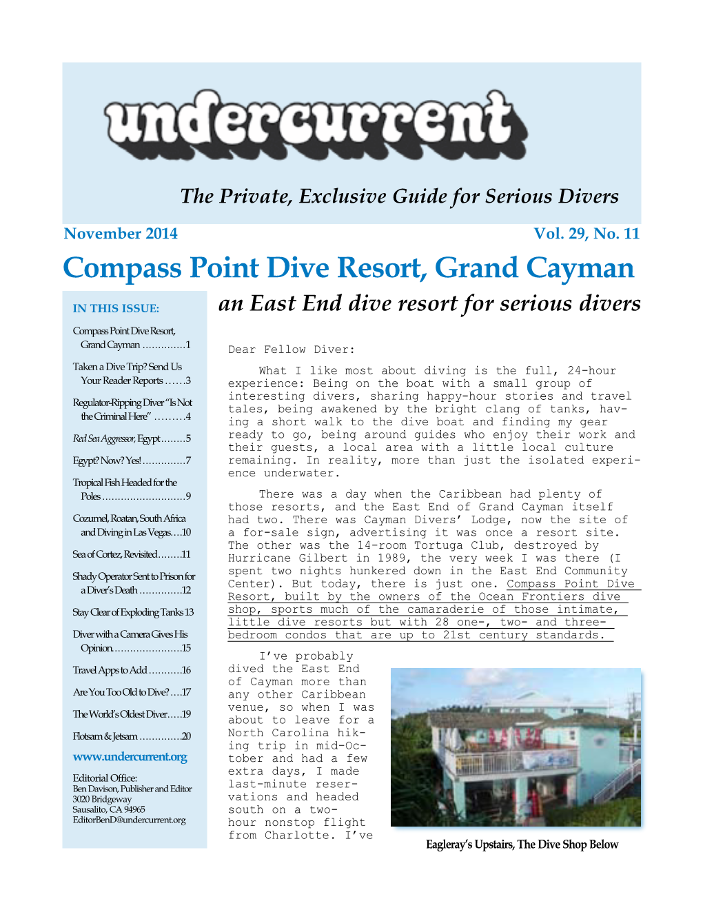 Compass Point Dive Resort, Grand Cayman + [Other Articles