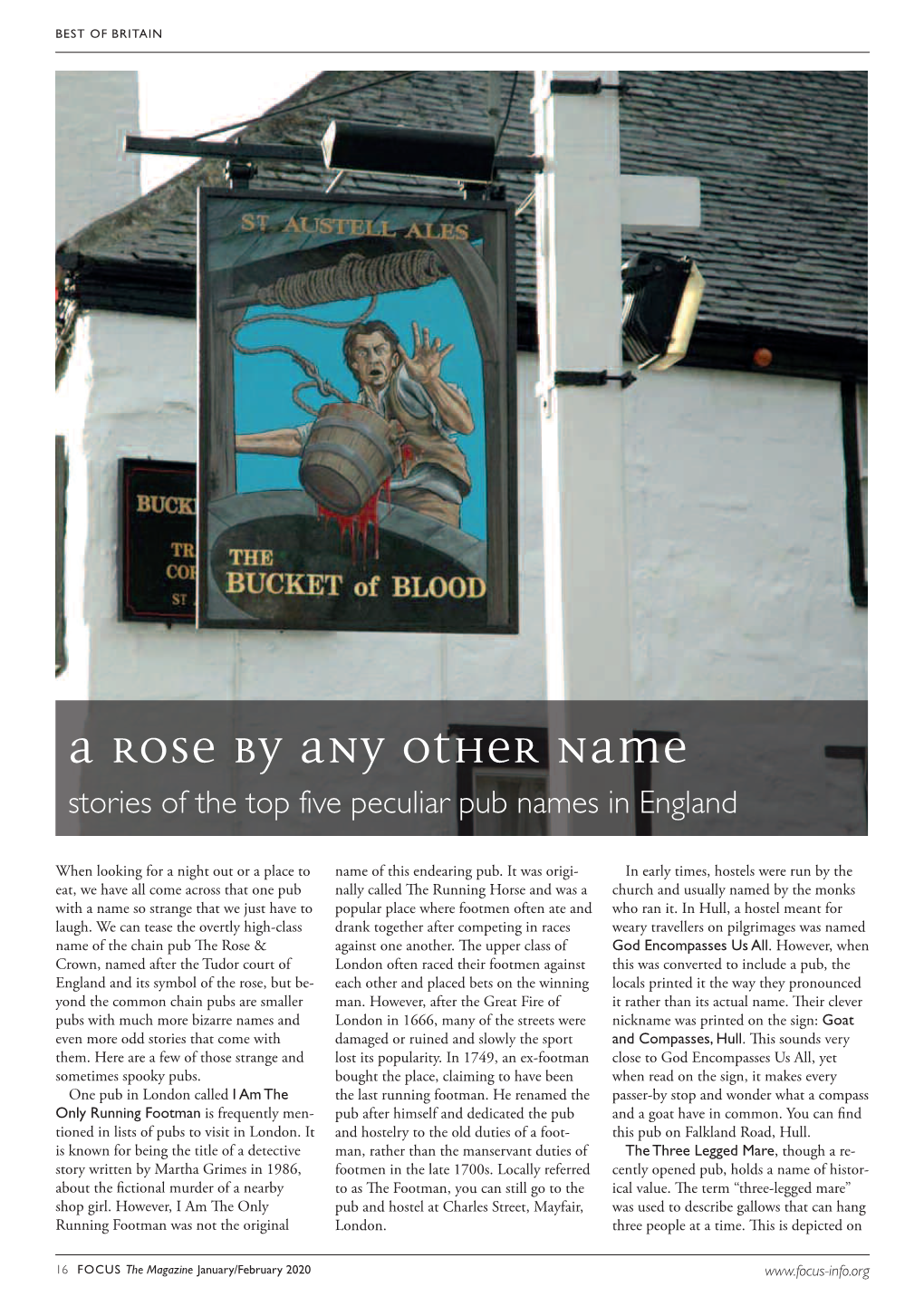 A Rose by Any Other Name Stories of the Top Five Peculiar Pub Names in England