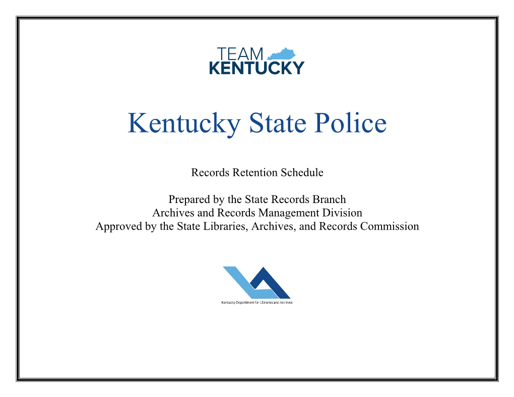 State Police, Department of Kentucky