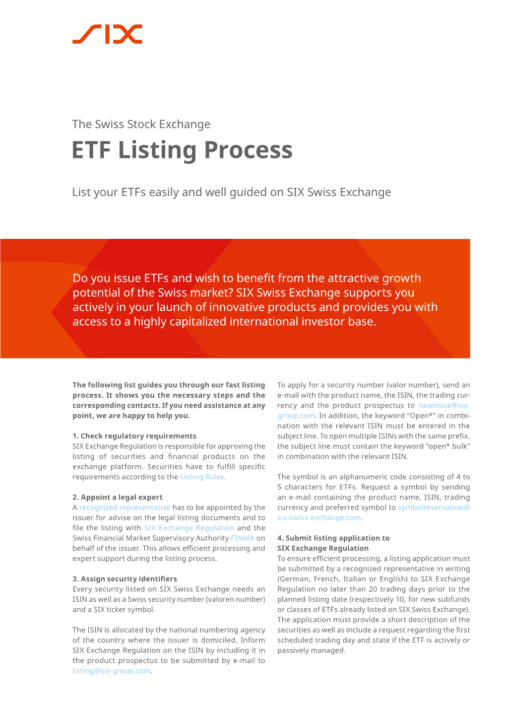 ETF Listing Process