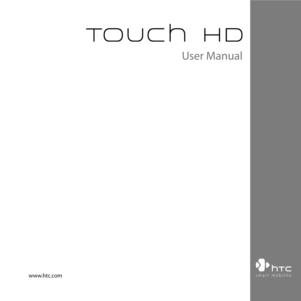 HTC Touch HD Manual