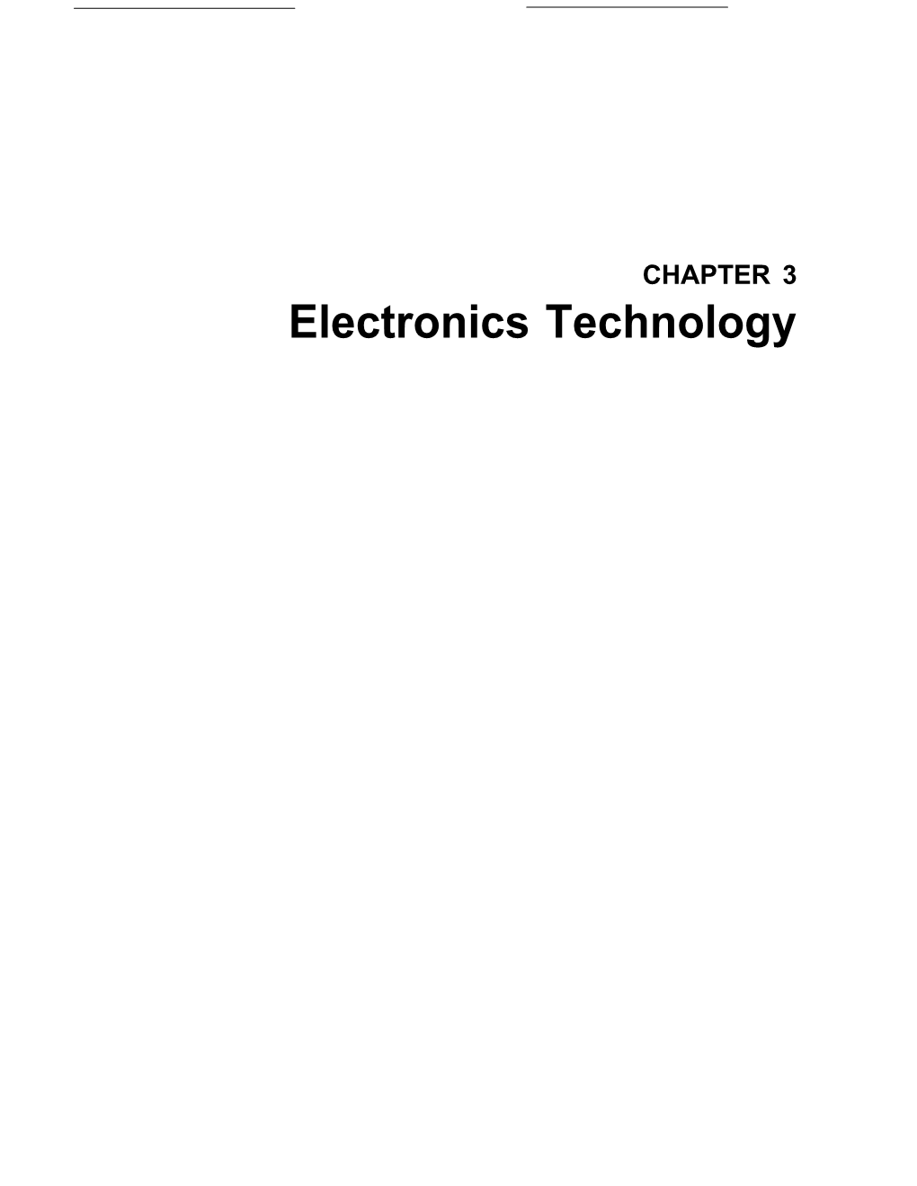 Electronics Technology Contents