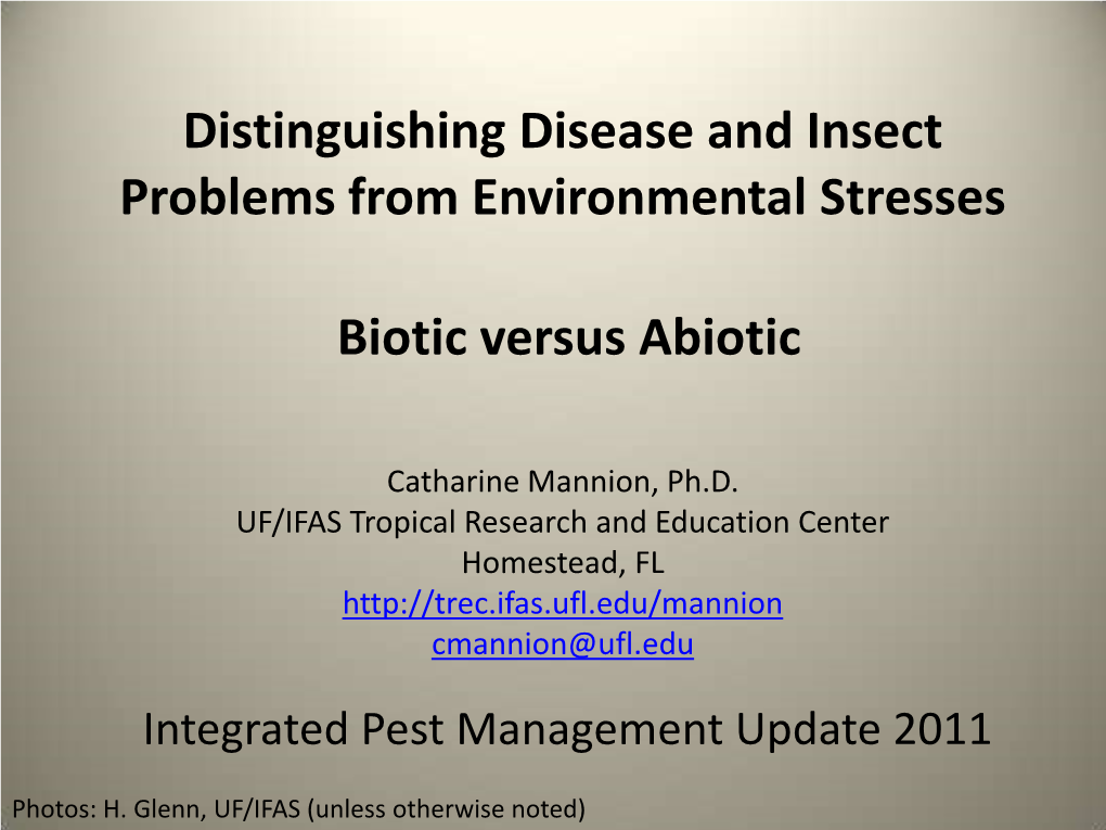 Biotic Vs Abiotic