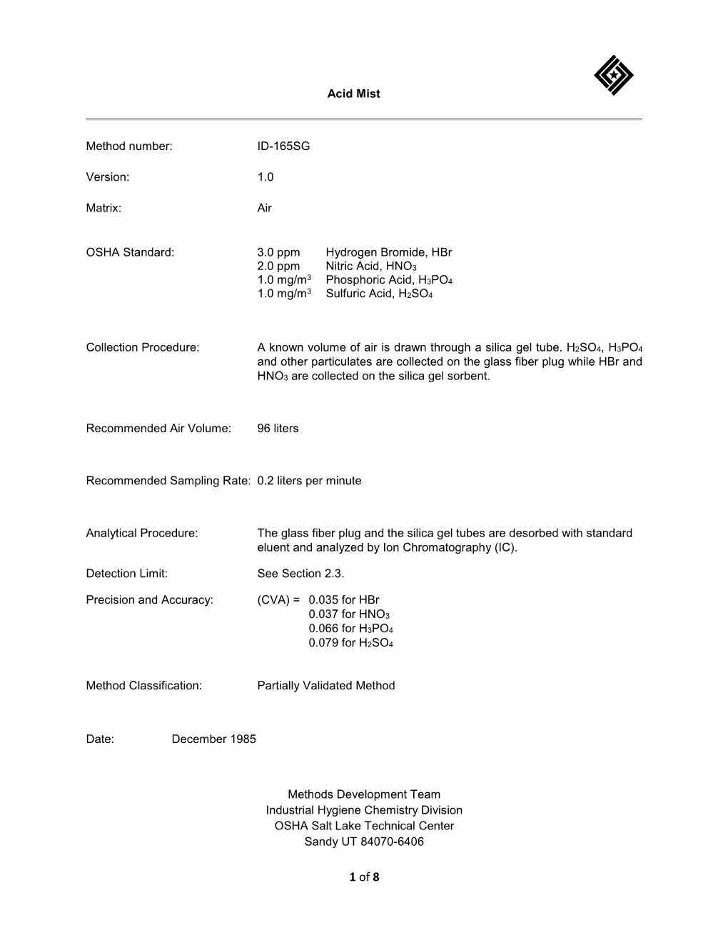 Osha Id-165Sg