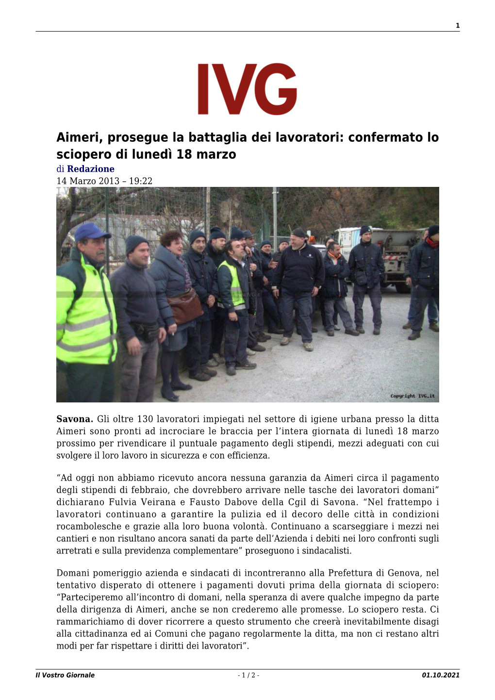 Il Vostro Giornale - 1 / 2 - 01.10.2021 2