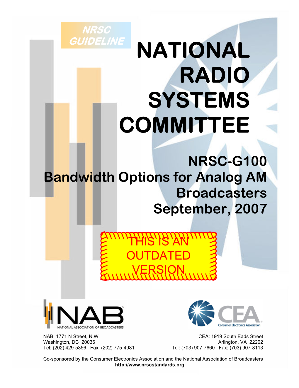 Bandwidth Options for Analog AM Broadcasters September, 2007