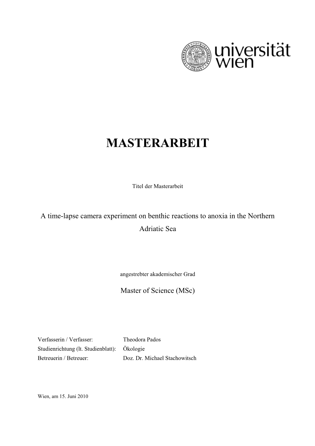 Masterarbeit