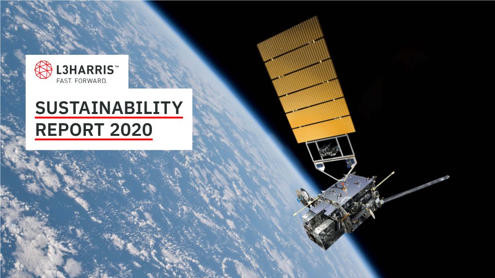 Sustainability Report 2020 Sustainability Is Not Just for Our Company