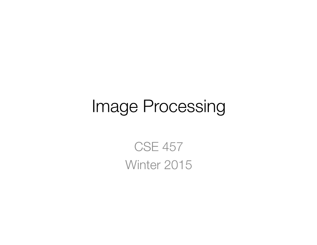 Image Processing