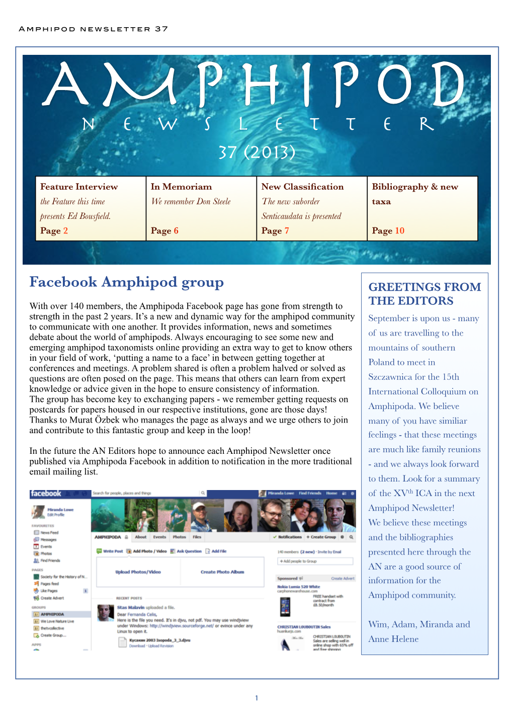 AMPHIPOD Newsletter 37 (2013)