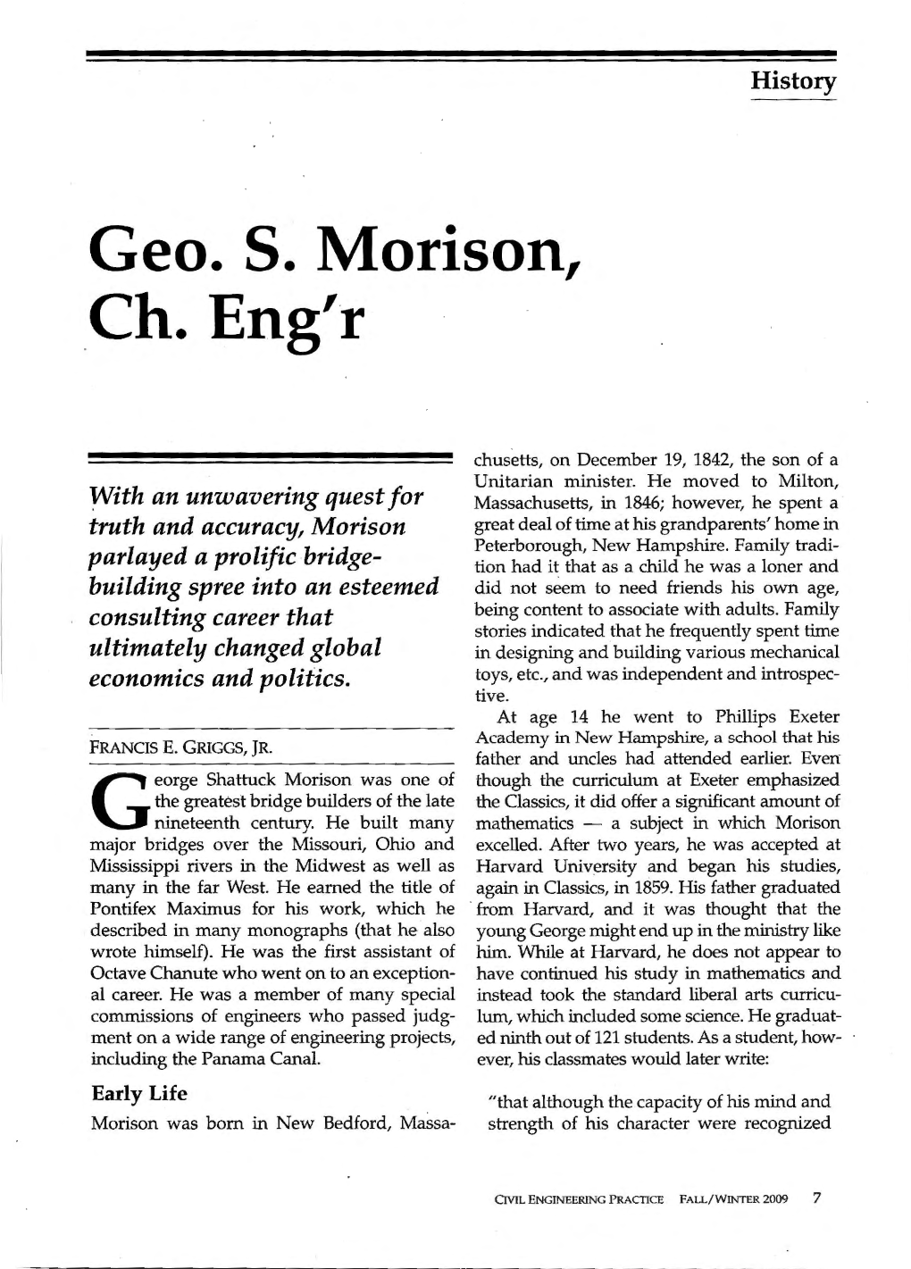 Geo. S. Morison, Chemical Engineer​