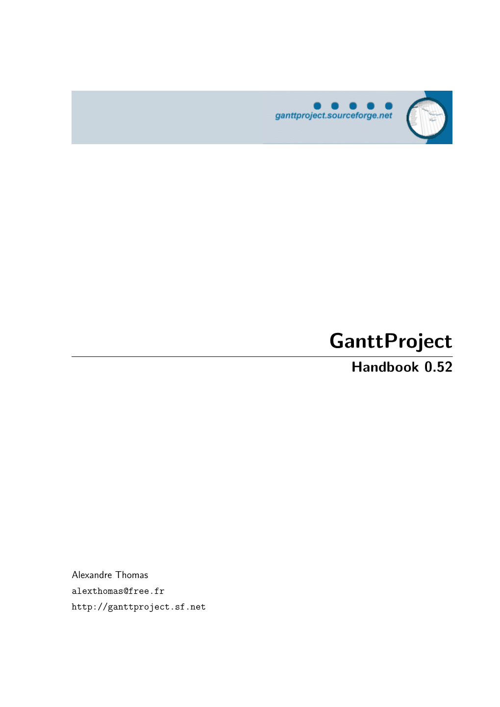 Ganttproject Handbook 0.52