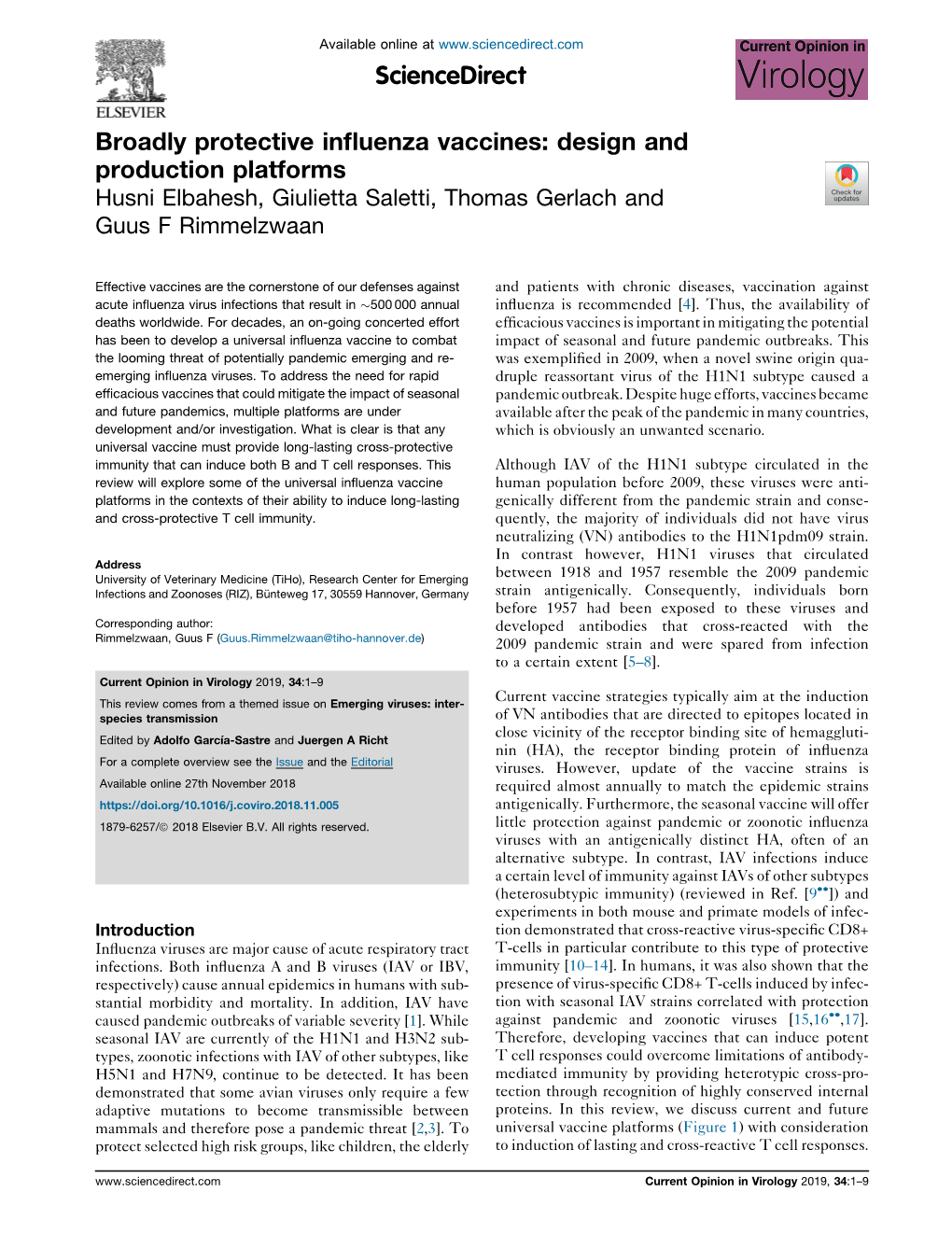 Broadly Protective Influenza Vaccines: Design and Production Platforms