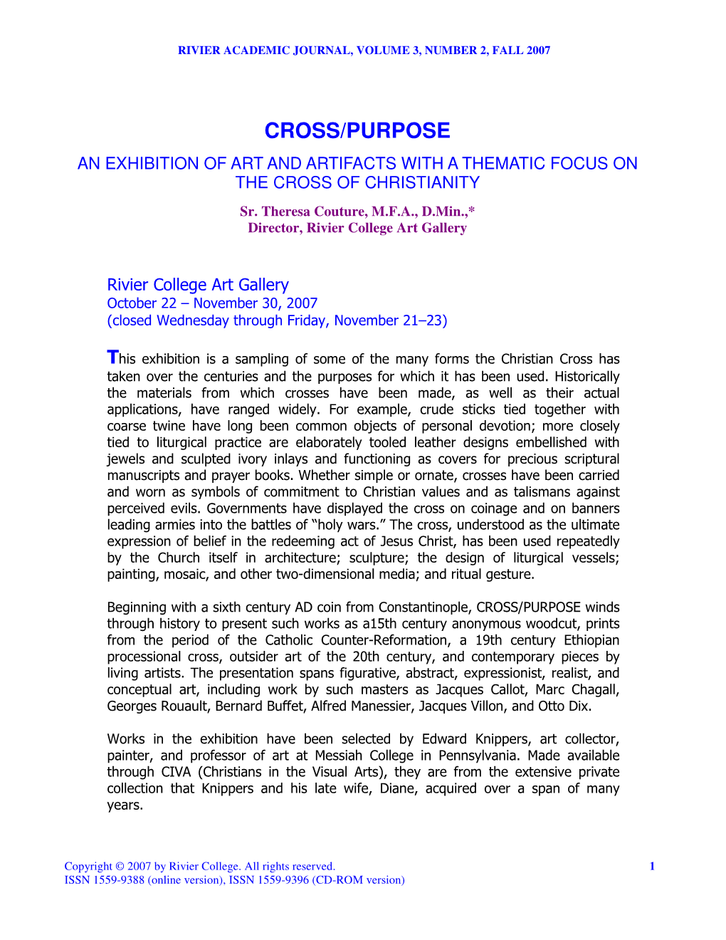 Cross/Purpose