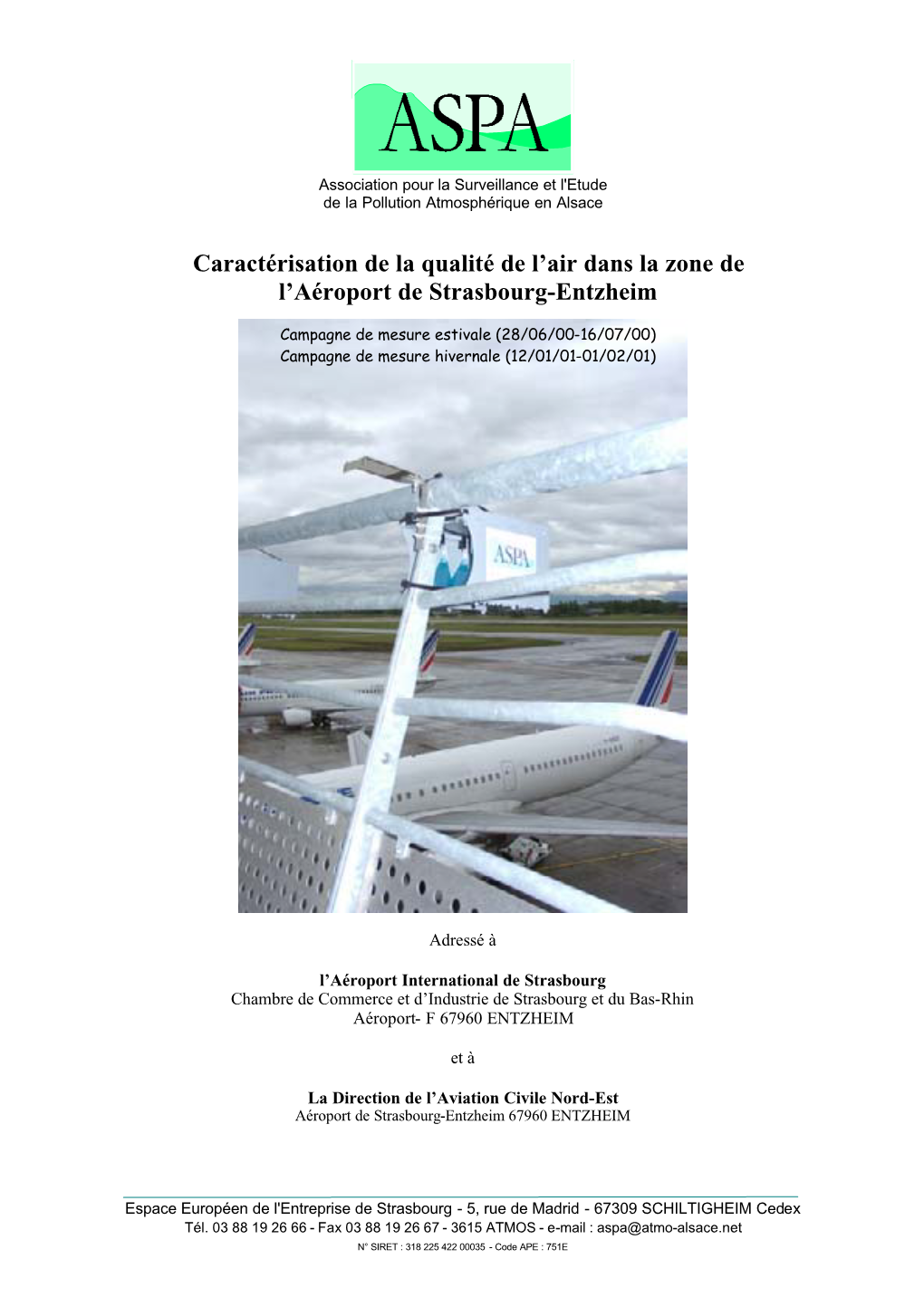 Caractérisation De La Qualité De L'air Dans La Zone De L'aéroport De