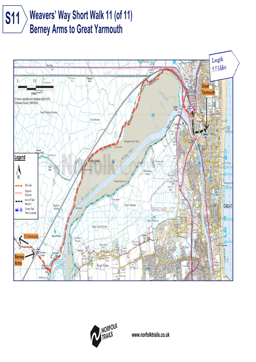 Weavers' Way Short Walk 11 (Of 11) Berney Arms to Great Yarmouth