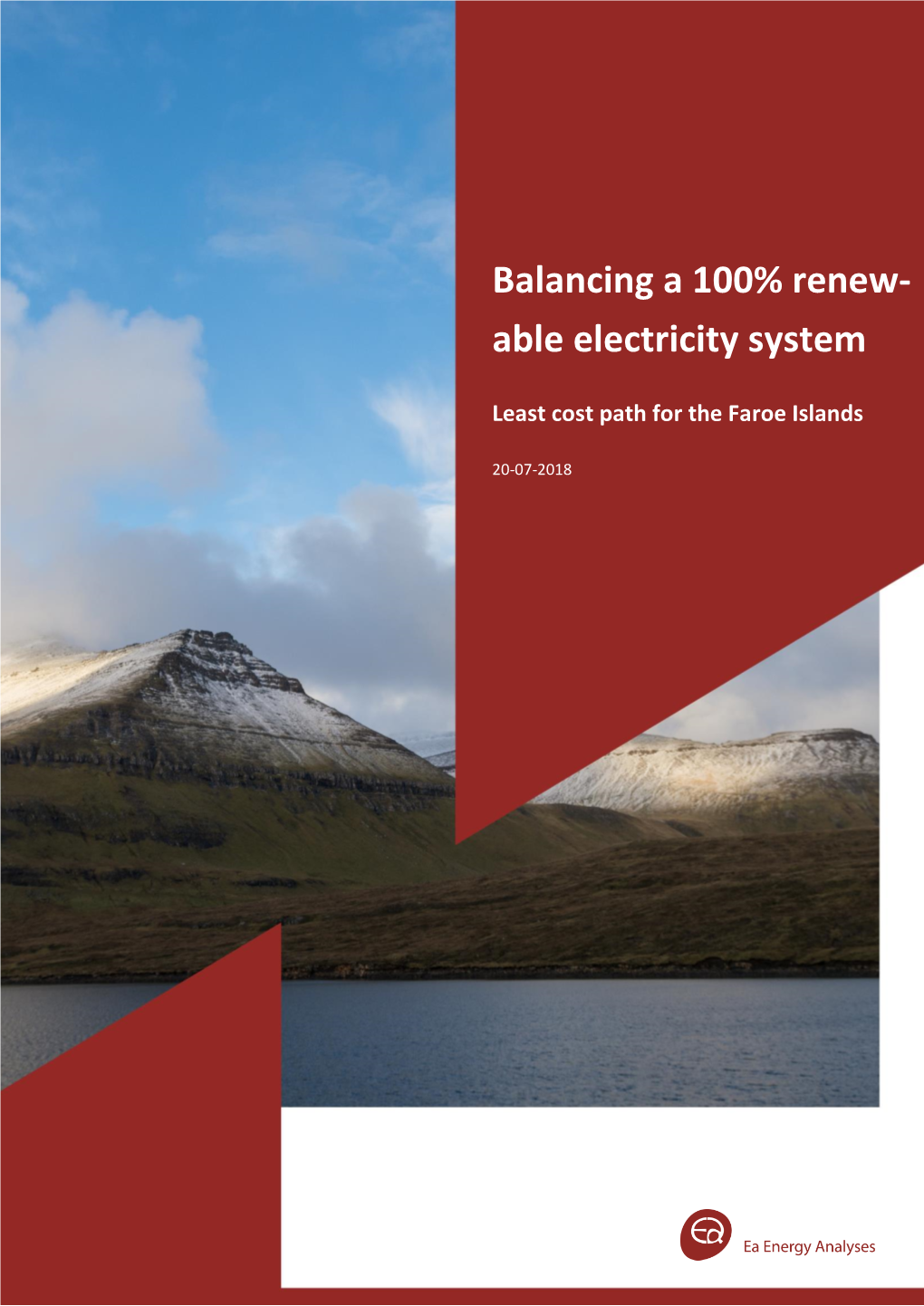 Balancing a 100% Renewable Electricity System, Least Cost Path for the Faroe Islands - 20-07-2018