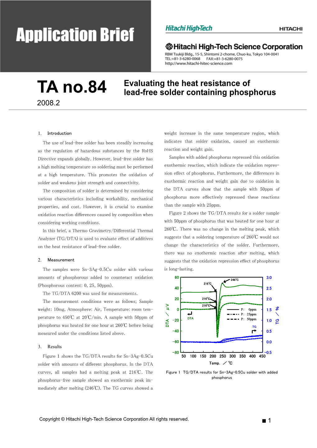 Evaluating the Heat Resistance of Lead-Free Solder Containing