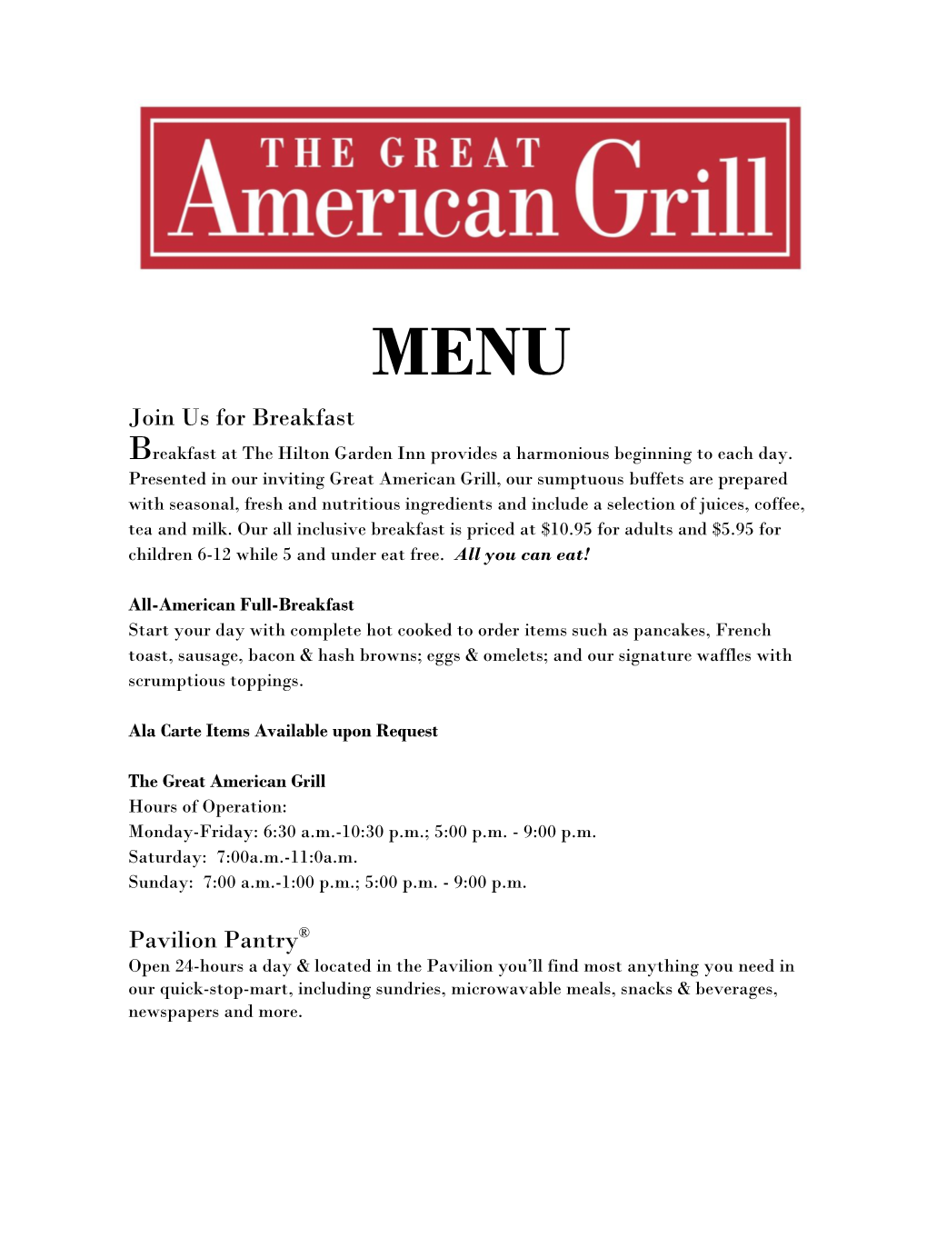 The Great American Grill®