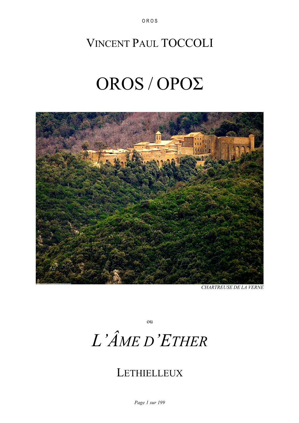 OROS Ou L'âme D'ether